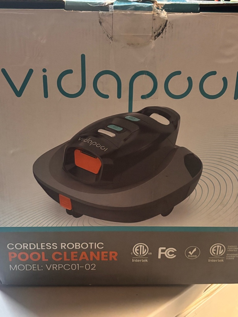 VIDAPOOL Cordless Robotic Pool Cleaner in Black and Gray brand new